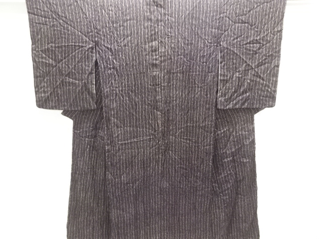 JAPANESE KIMONO / ANTIQUE NISHIKI KIMONO FOR SUMMER VARIED STRIPE PATT